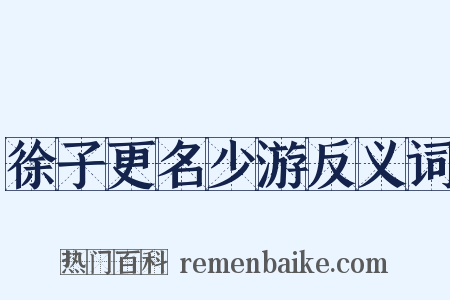 徐子更名少游反义词是什么意思的图片
